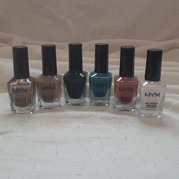 6 New Nyx Nail Polish Lacquer 6 Different Colors - Picture 1 of 14